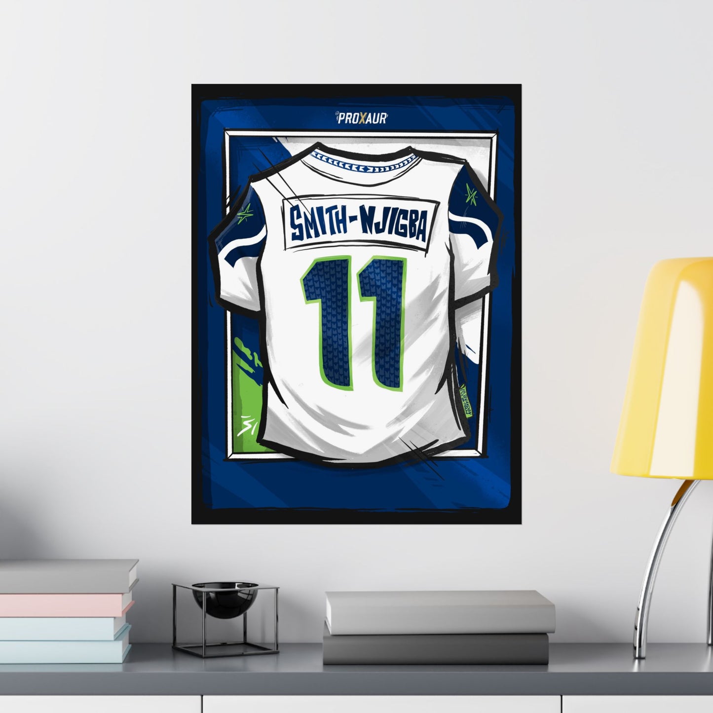 Jaxon Smith-Njigba Seattle #11 'Away White' Jersey Poster