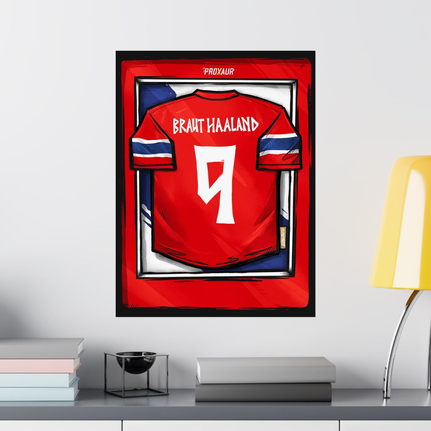 HAALAND Norway Fútbol Jersey Poster