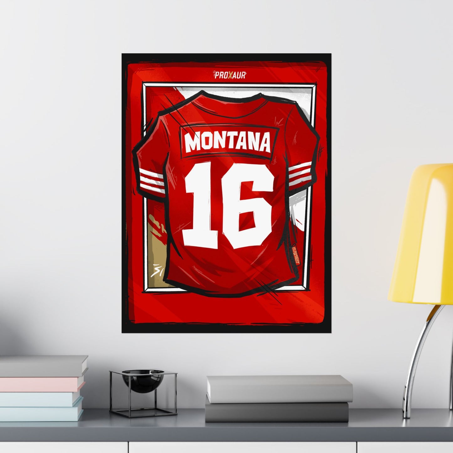 Joe Montana #16 San Francisco 'Classic Red' Jersey Poster