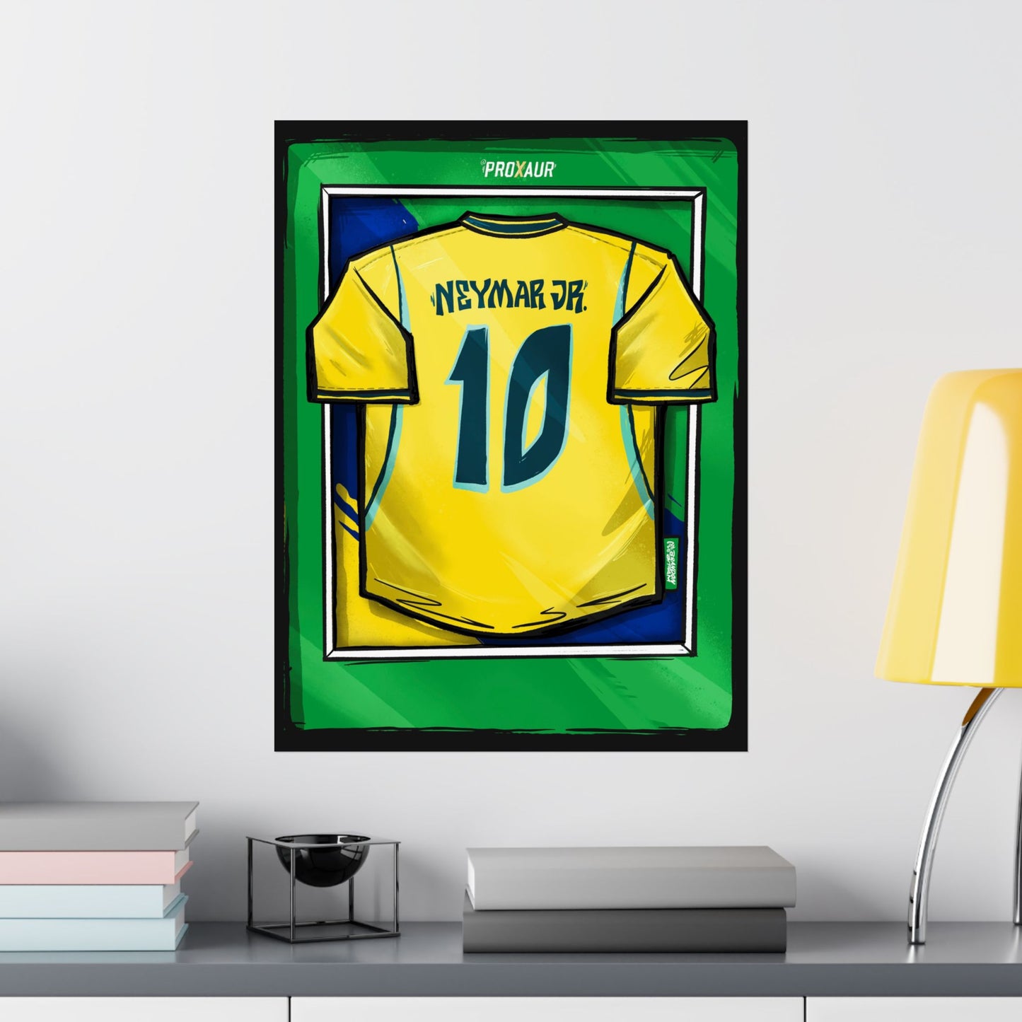 NEYMAR JR. Brazil Fútbol Jersey Poster