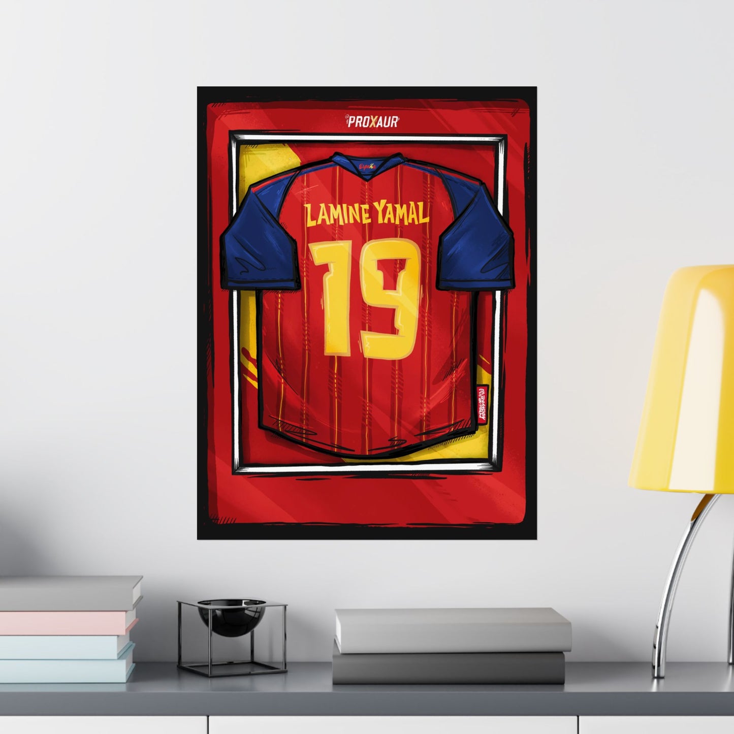 Lamine Yamal Spain Fútbol Jersey Poster