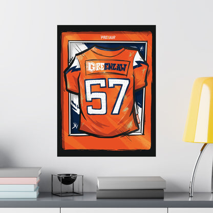 Dre Greenlaw #57 Denver 'Home Orange' Jersey Poster