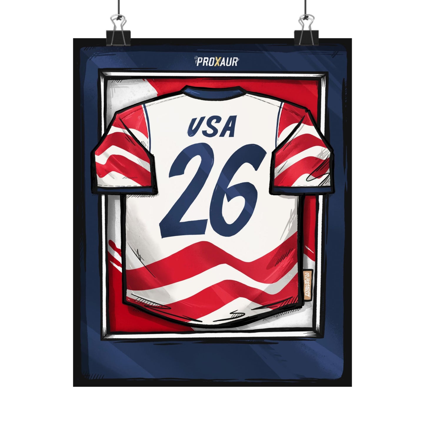 USA Soccer Jersey Poster