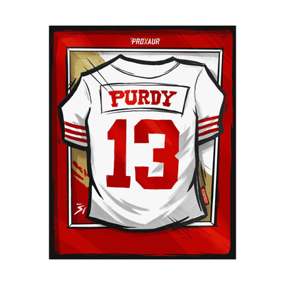 Brock Purdy #13 San Francisco 'Away White' Jersey Poster