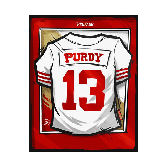 Brock Purdy #13 San Francisco 'Away White' Jersey Poster