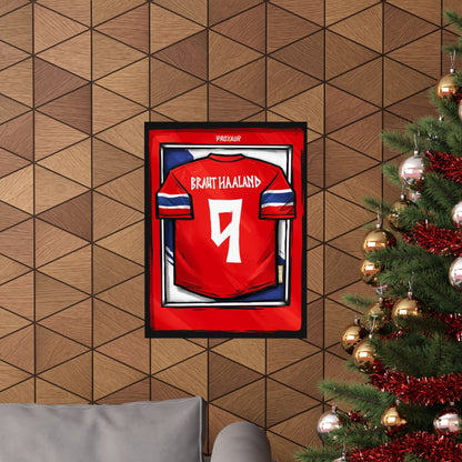 HAALAND Norway Fútbol Jersey Poster