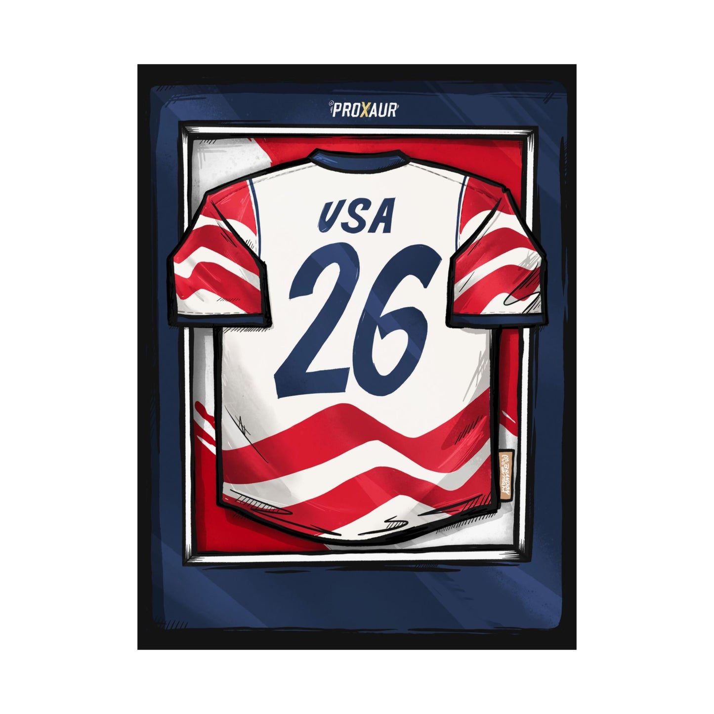 USA Soccer Jersey Poster