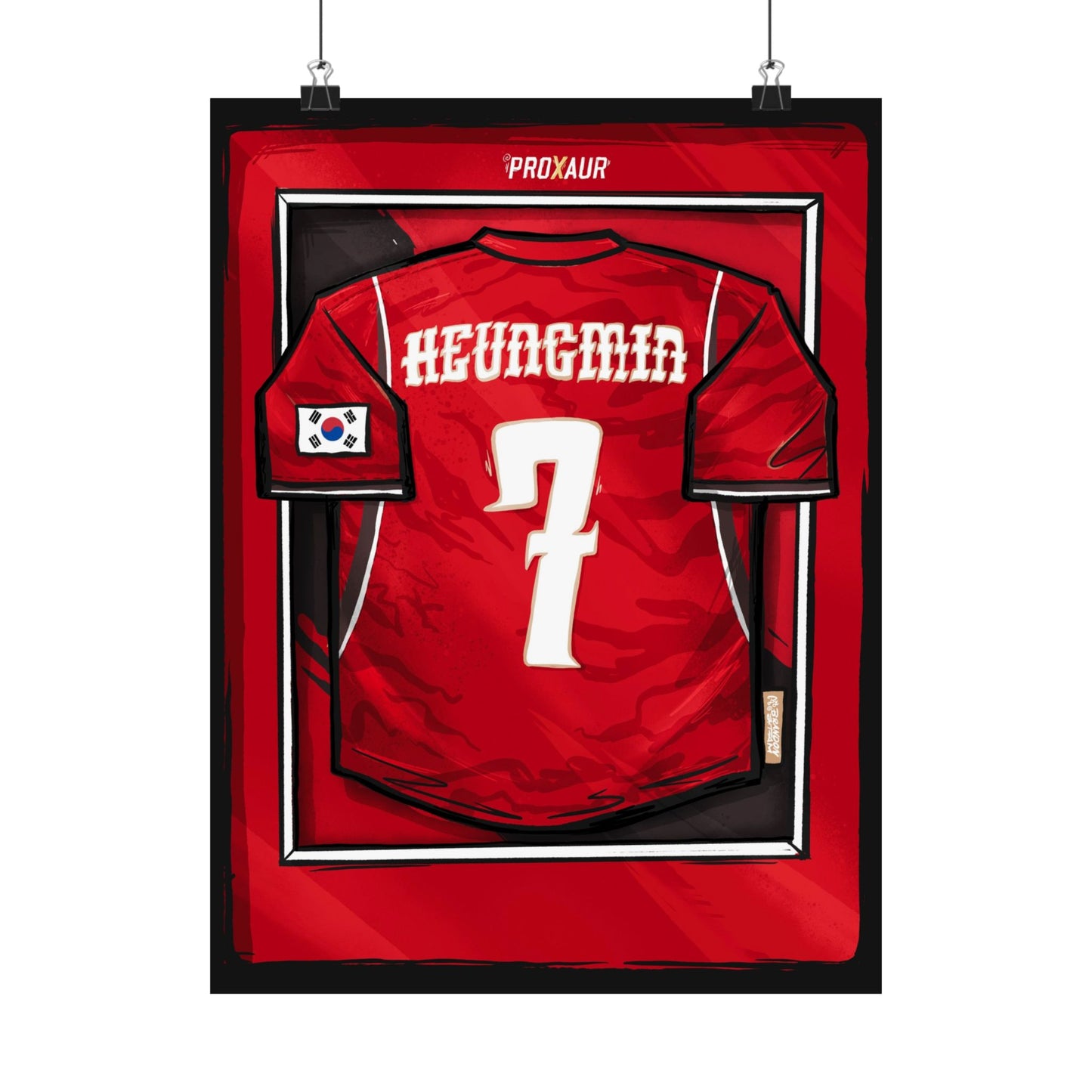"Heung-Min" South Korea Fútbol Jersey Poster