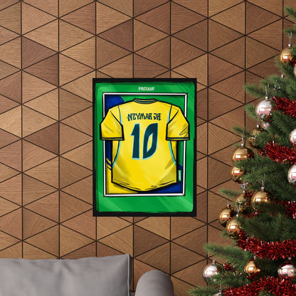 NEYMAR JR. Brazil Fútbol Jersey Poster