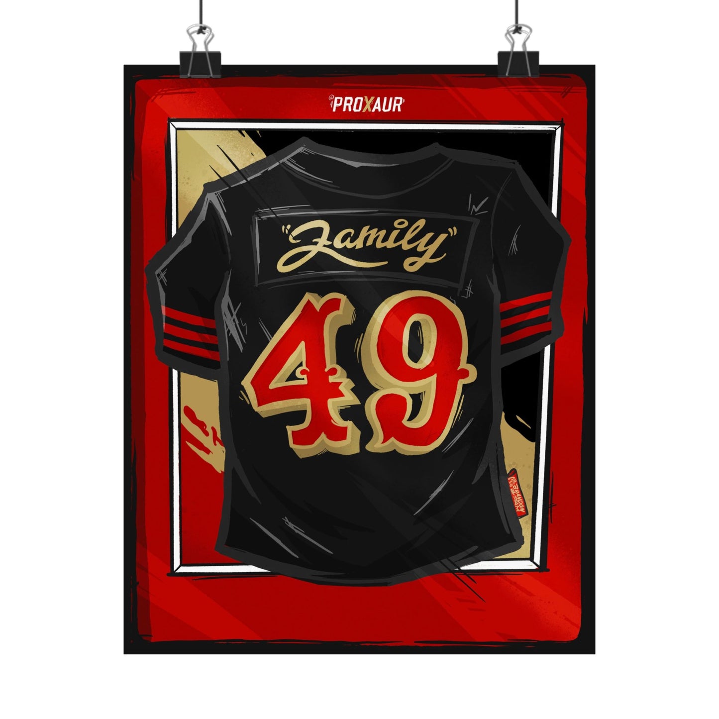 Family Rivalries #49 San Francisco 'Black' Jersey Poster