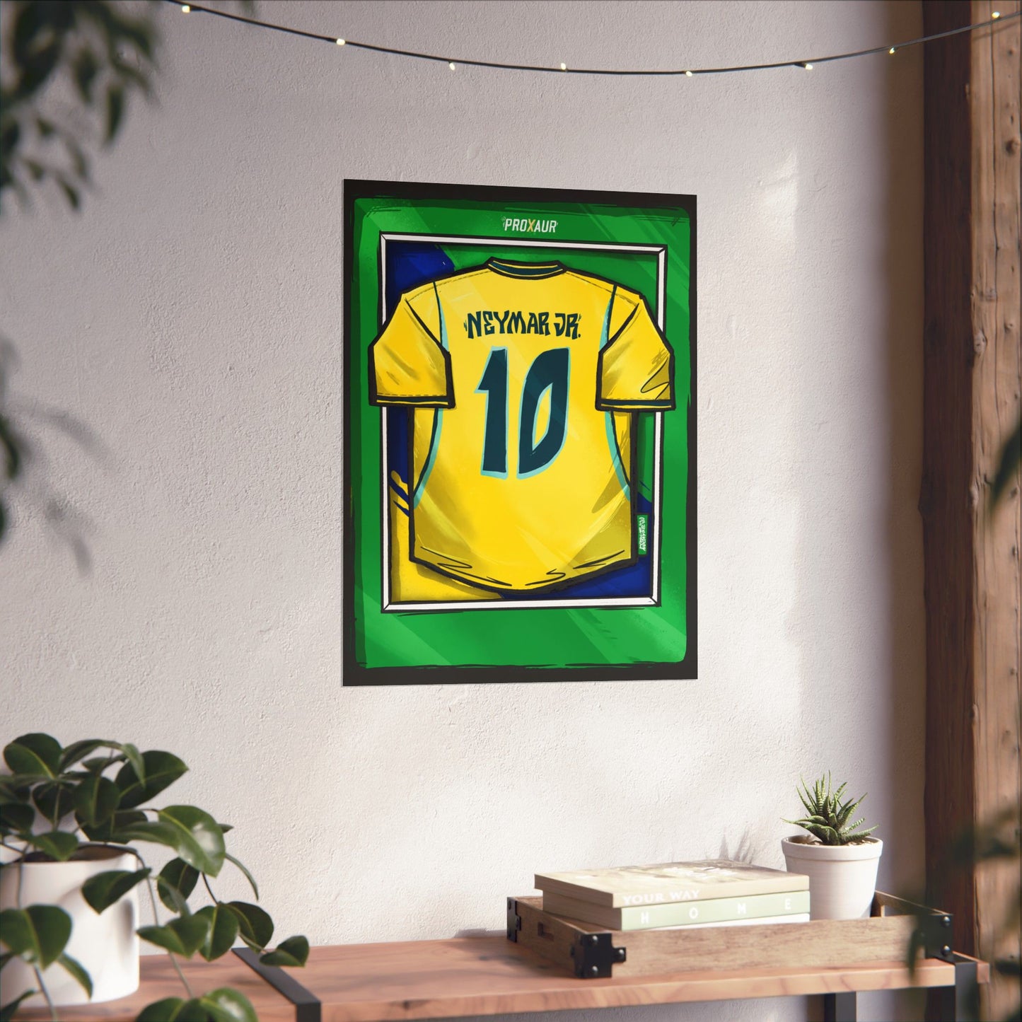 NEYMAR JR. Brazil Fútbol Jersey Poster