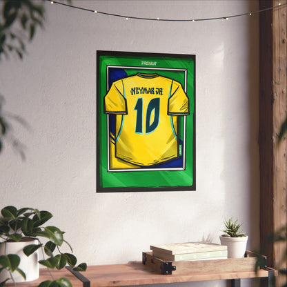 NEYMAR JR. Brazil Fútbol Jersey Poster