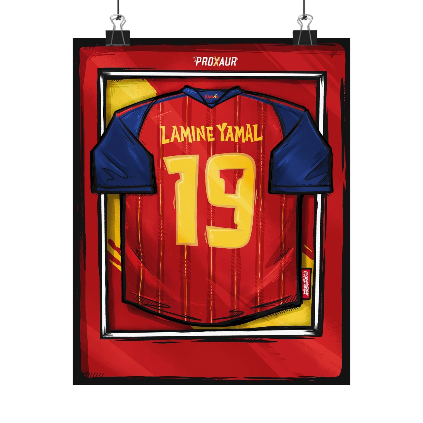 Lamine Yamal Spain Fútbol Jersey Poster