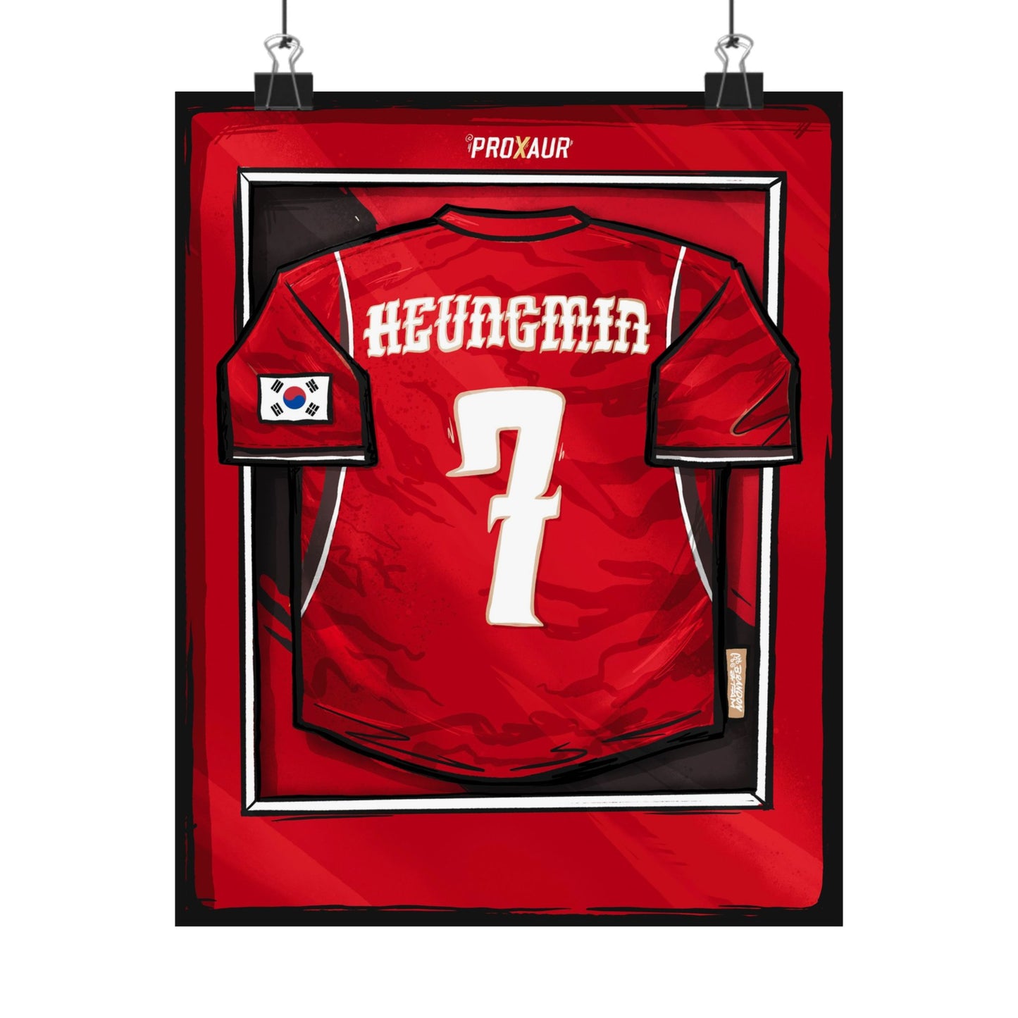 "Heung-Min" South Korea Fútbol Jersey Poster