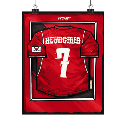 "Heung-Min" South Korea Fútbol Jersey Poster