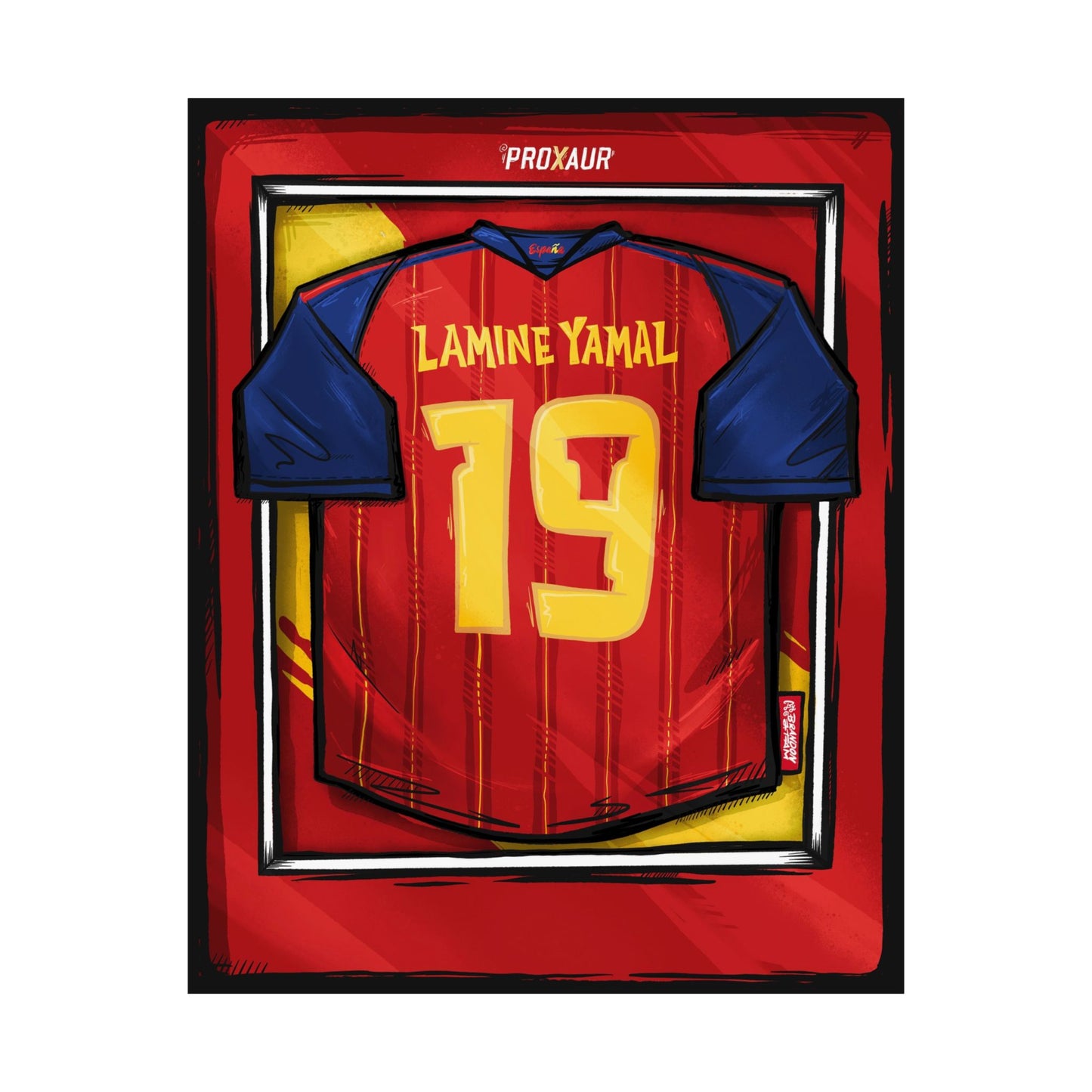 Lamine Yamal Spain Fútbol Jersey Poster