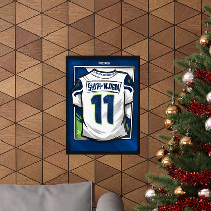 Jaxon Smith-Njigba Seattle #11 'Away White' Jersey Poster