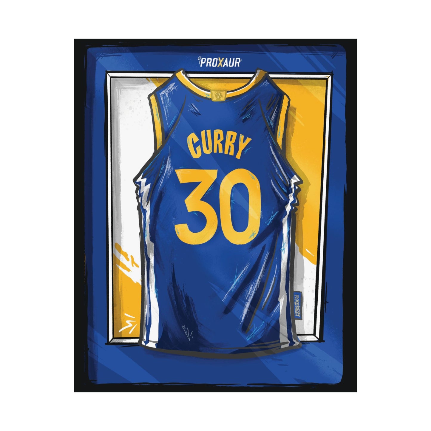 Stephen Curry #30 Golden State 'Home Blue' Jersey Poster