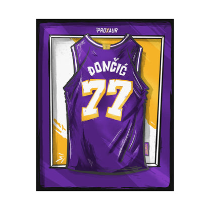 Doncic #77 Los Angeles '2025–26 Statement Edition' Jersey Poster