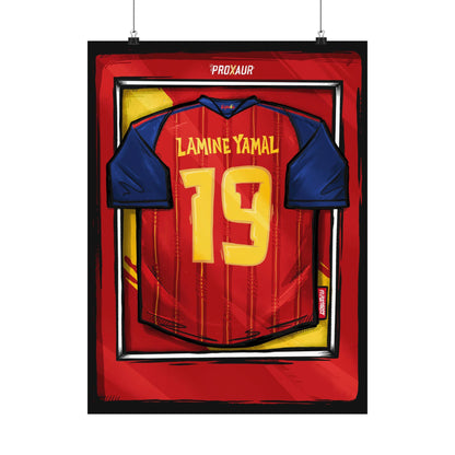 Lamine Yamal Spain Fútbol Jersey Poster