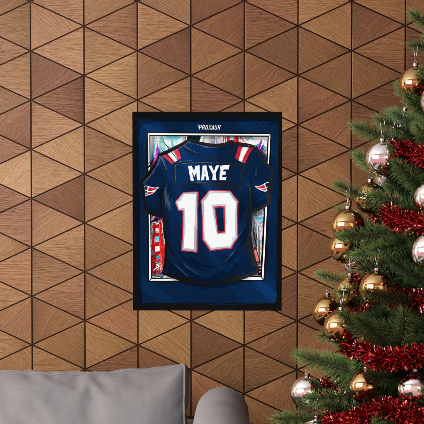 Drake Maye #10 New England 'LX Limited Edition' Jersey Poster