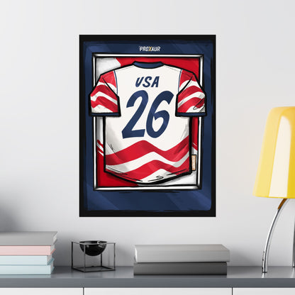 USA Soccer Jersey Poster