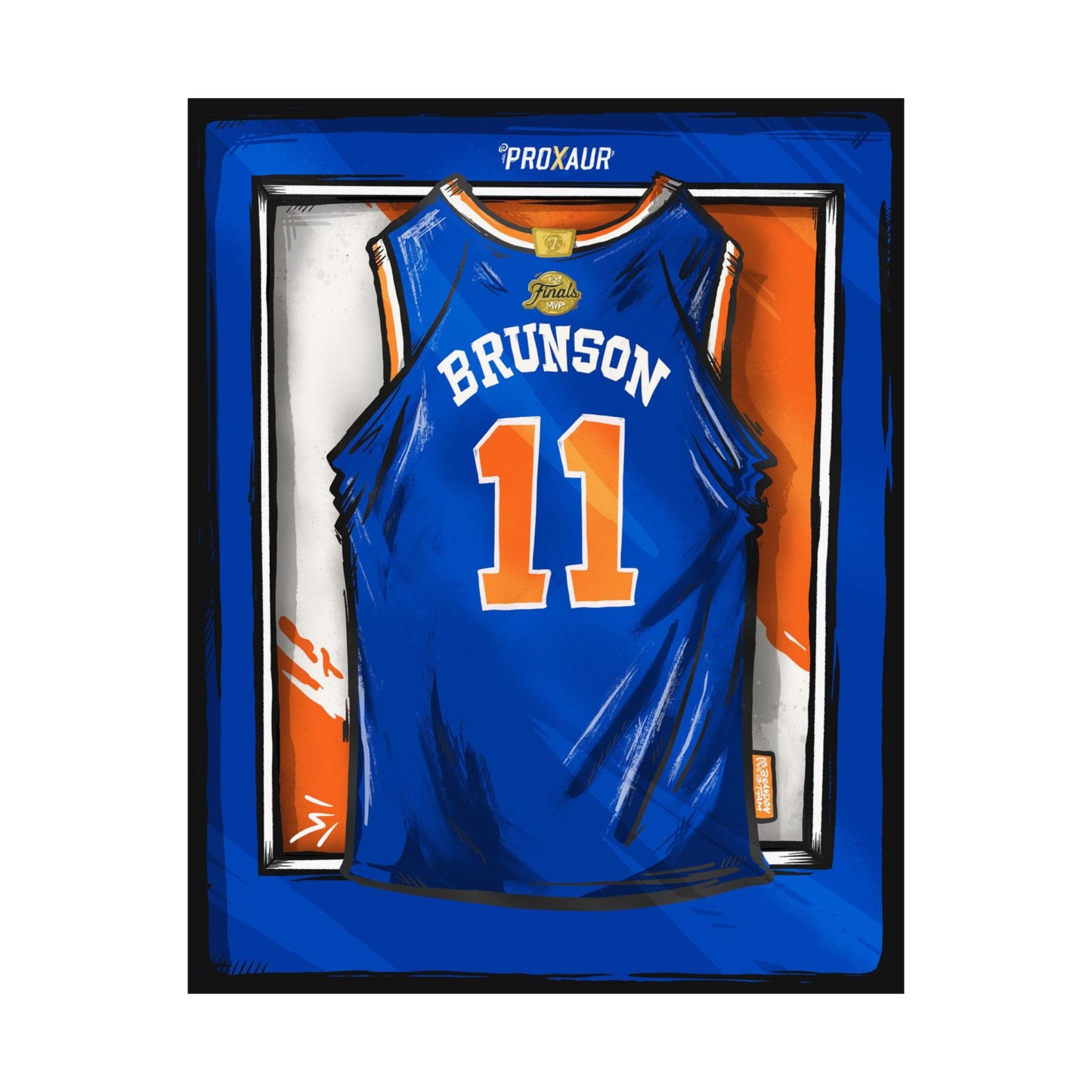 BRUNSON #11 New York 'King of New York' Champions edition Jersey Poster