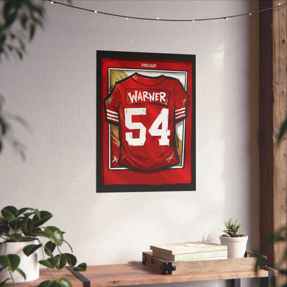 Fred Warner #54 San Francisco 'Home Red' Jersey Poster