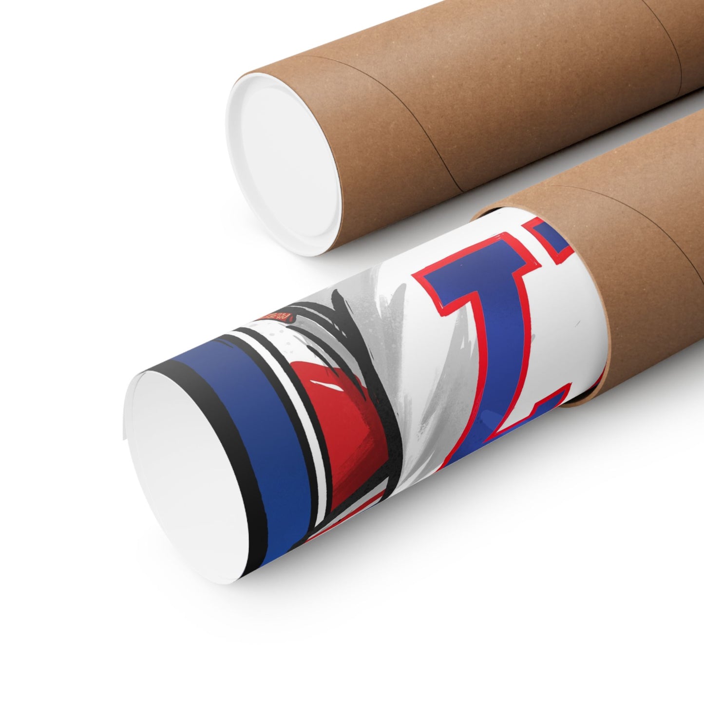 Josh Allen #17 Buffalo 'Throwback White' Jersey Poster
