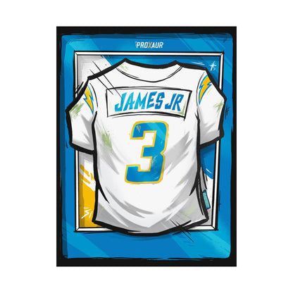 Derwin James Jr. #3 Los Angeles 'Away White' Jersey Poster