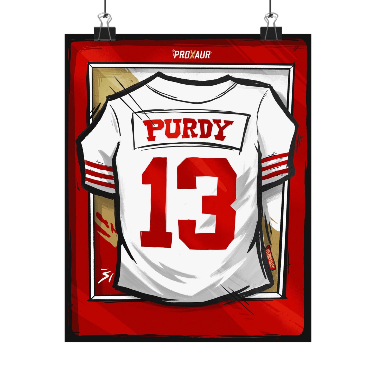 Brock Purdy #13 San Francisco 'Away White' Jersey Poster