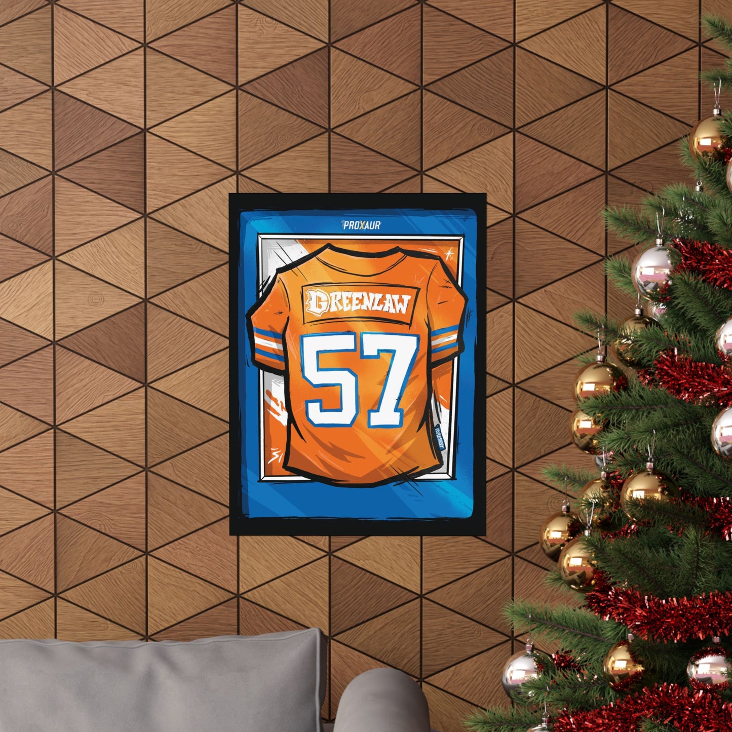 Dre Greenlaw #57 Denver 'Throwback Orange' Jersey Poster