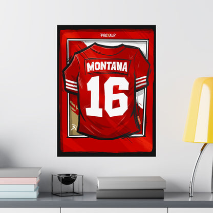 Joe Montana #16 San Francisco 'Classic Red' Jersey Poster