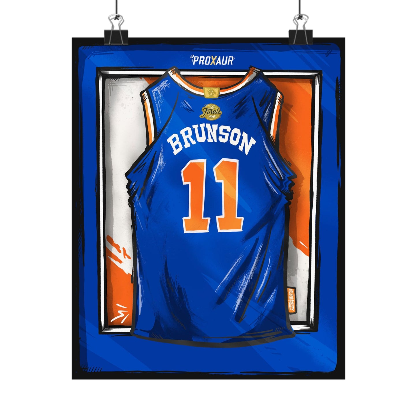 BRUNSON #11 New York 'King of New York' Champions edition Jersey Poster