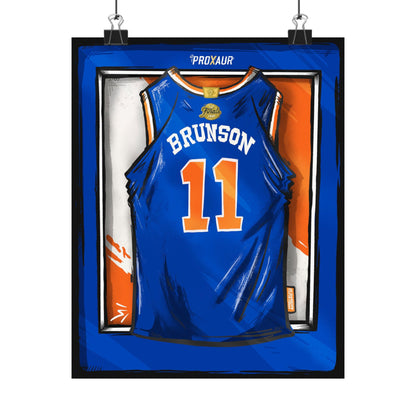 BRUNSON #11 New York 'King of New York' Champions edition Jersey Poster