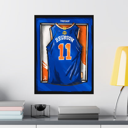 BRUNSON #11 New York 'King of New York' Champions edition Jersey Poster