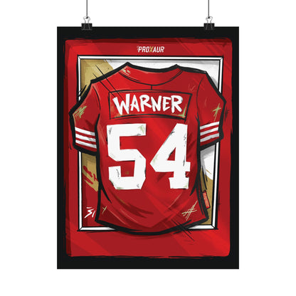 Fred Warner #54 San Francisco 'Home Red' Jersey Poster