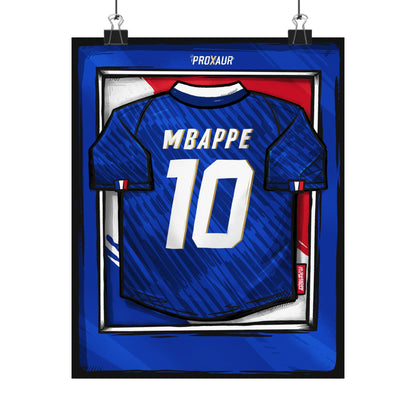 "MBAPPE" France Fútbol Jersey Poster
