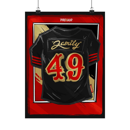Family Rivalries #49 San Francisco 'Black' Jersey Poster