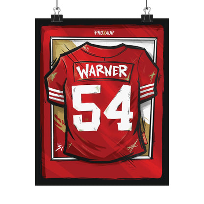 Fred Warner #54 San Francisco 'Home Red' Jersey Poster
