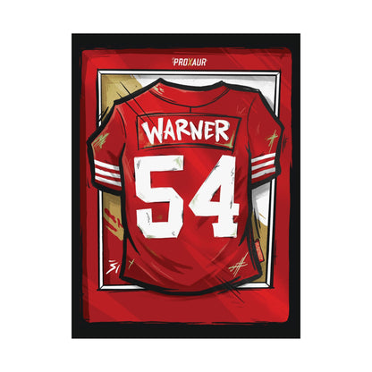 Fred Warner #54 San Francisco 'Home Red' Jersey Poster