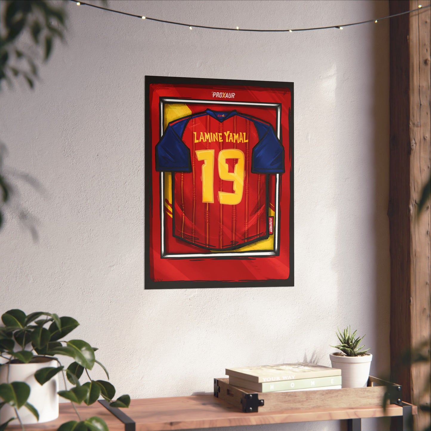 Lamine Yamal Spain Fútbol Jersey Poster