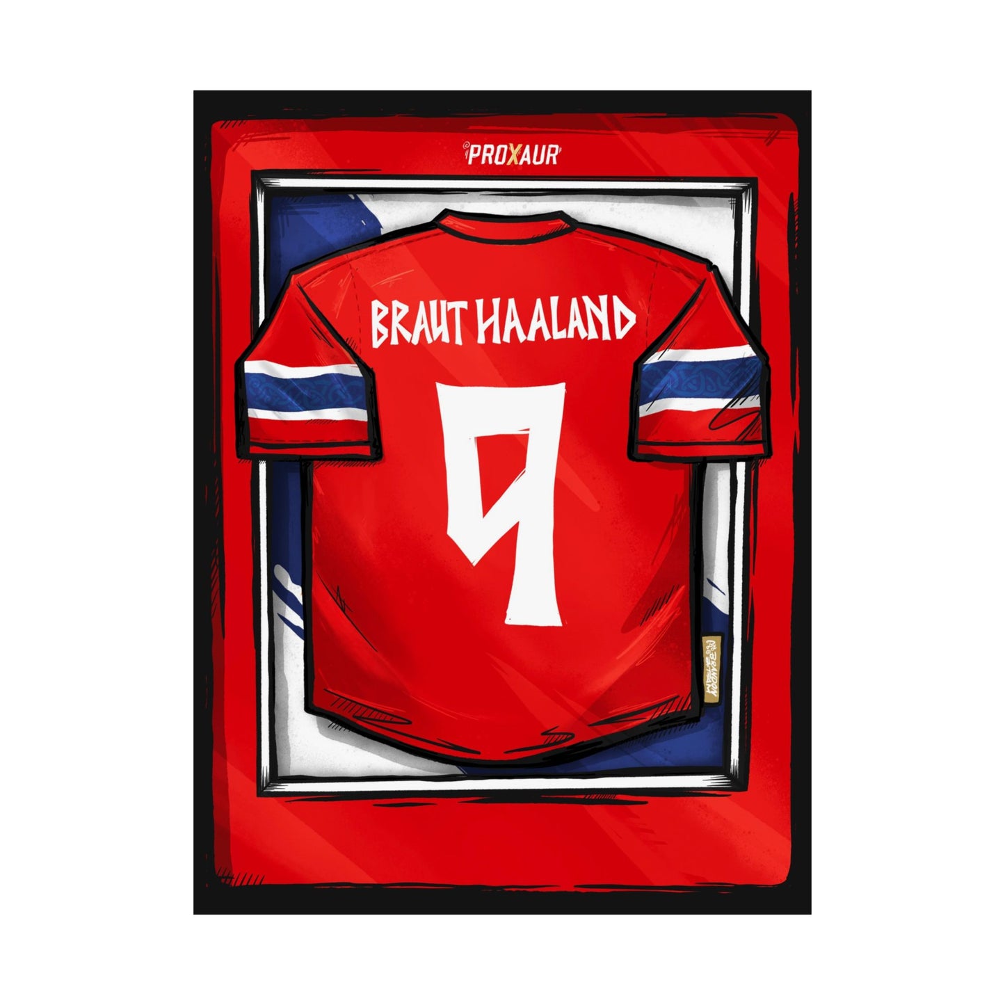 HAALAND Norway Fútbol Jersey Poster