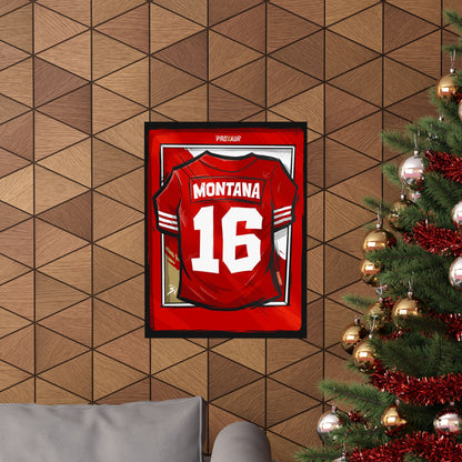 Joe Montana #16 San Francisco 'Classic Red' Jersey Poster