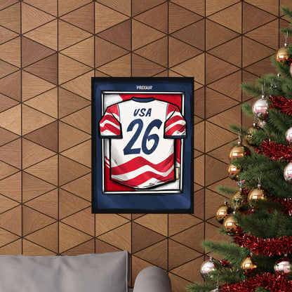 USA Soccer Jersey Poster