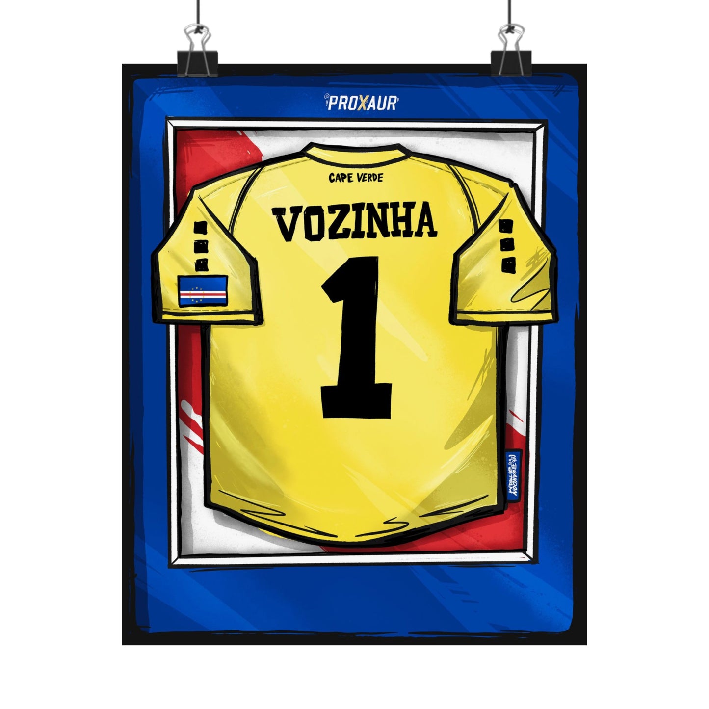 "VOZINHA" Cape Verde Fútbol Jersey Poster