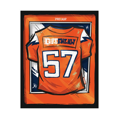 Dre Greenlaw #57 Denver 'Home Orange' Jersey Poster