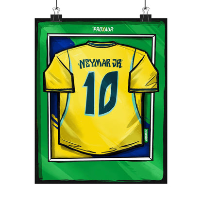 NEYMAR JR. Brazil Fútbol Jersey Poster