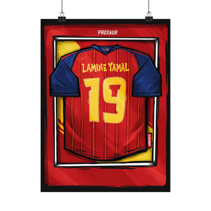 Lamine Yamal Spain Fútbol Jersey Poster