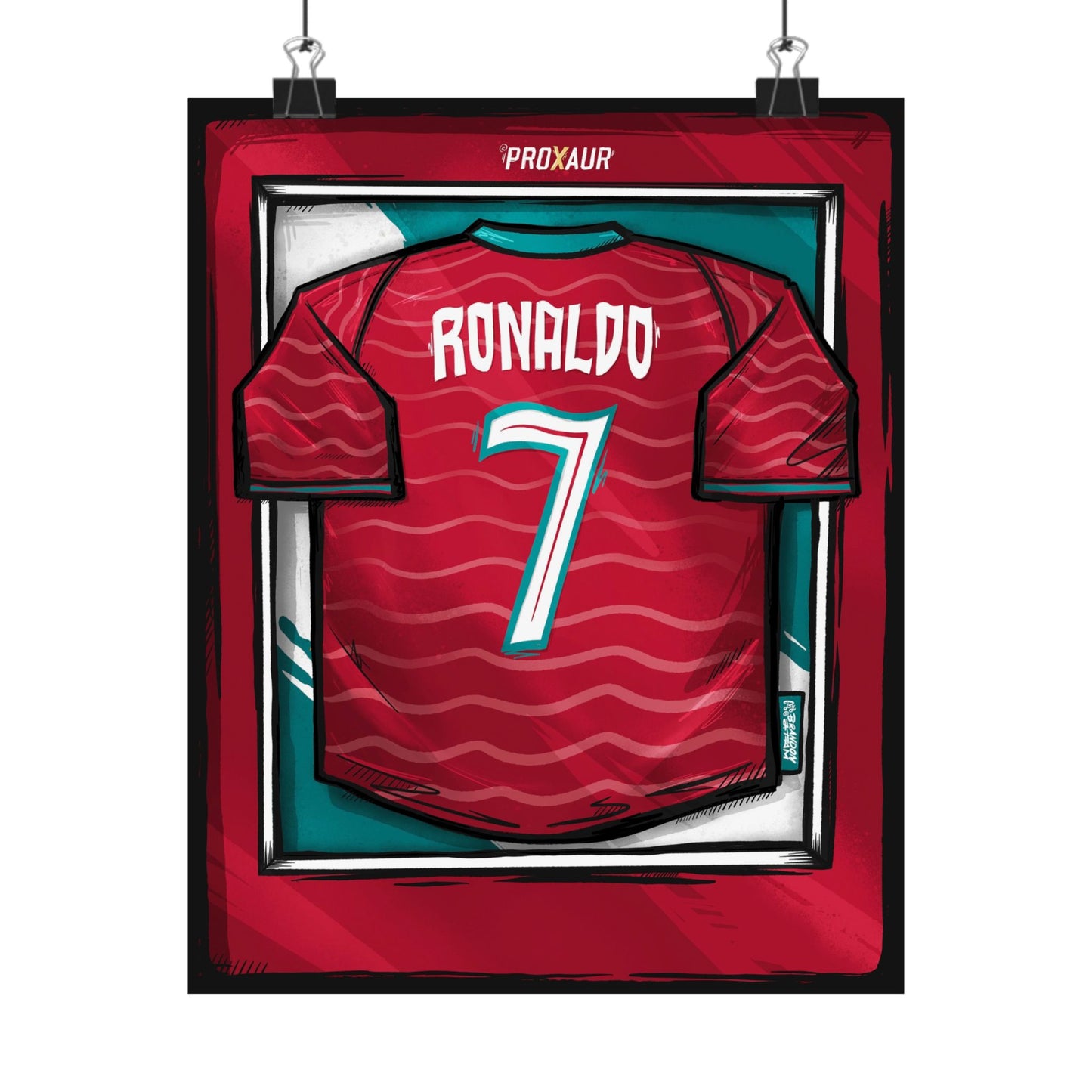 Ronaldo Argentina Fútbol Jersey Poster